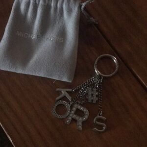 Michael Kors Silver Bling Keychain Purse Charm